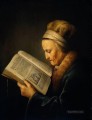 Anciana leyendo un leccionario Siglo de Oro Gerrit Dou